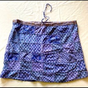 Blue sky hippie skirt